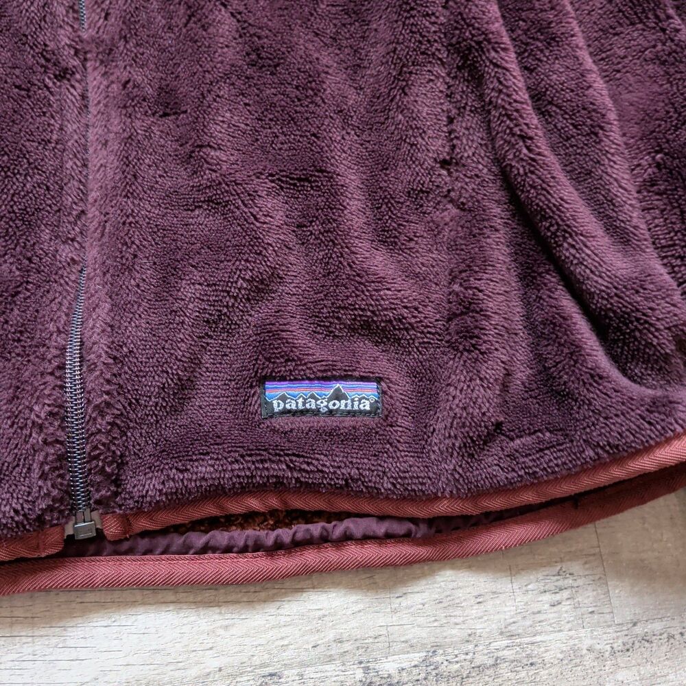 Patagonia Re-Tool Full Zip Fleece Jacket Burgundy Plum Women's Size M Medium - Picture 5 of 9